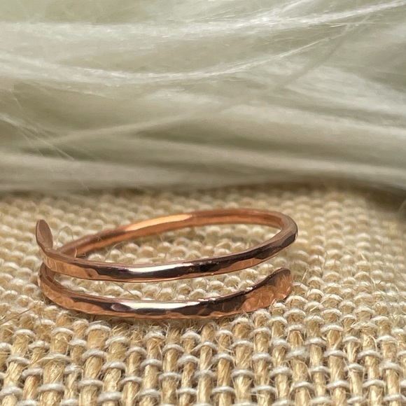 Artisan Adjustable Copper Wrap Ring - Picture 13 of 13